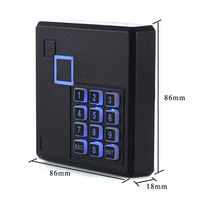 Lector de tarjetas de identificación Rfid de proximidad de 12V, lector de teclado de Control de acceso de puerta, 125KHz, Wiegand 26 para sistema de Control de acceso de puerta