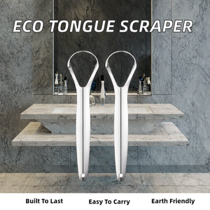 Finecare Portable Eco-Friendly Stainless Steel Tongue Scraper Various Sizes Oral Care Mouth Freshener for Home Use - Product Image 2