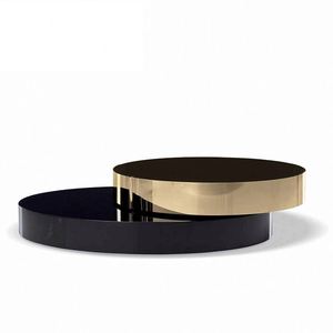 <span class=keywords><strong>Mesa</strong></span> de Centro Moderna SANQI de Acero Inoxidable Plateado, <span class=keywords><strong>Mesa</strong></span> de Centro Multiusos Dorada y de Vidrio - Product Image 4