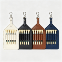 Porte-tee de golf portable en cuir PU à 5 emplacements, pochette de rangement pour tee de golf, accessoire organisateur de tee de golf pour sac de golf et sports de golf