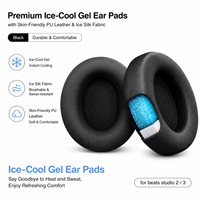 Bantalan Telinga Pengganti Gel Pendingin untuk Headphone Nirkabel Beats Studio 2/3, Bantalan Telinga Busa Memori Isolasi Kebisingan