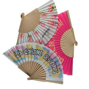Abanicos Plegables de Bambú Personalizados al por Mayor, con Logotipo Impreso, de Alta Calidad, Portátiles, Pintados, para Bodas - Product Image 5