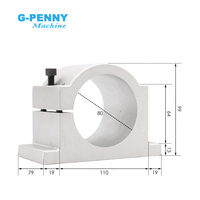 Moteur de broche refroidi par eau G-Penny 2,2 kW ER20 220 V/380 V avec onduleur YL42, pompe à eau, support, pince de serrage, kit moteur de broche