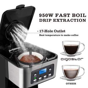 Appareil électrique de 1,5 l, 12 tasses, cafetière, cafetière électrique 3 en 1, petit déjeuner, boisson, machine à café, écran LCD - Product Image 6