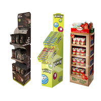 Hot Print POP Products Shop Stand En Carton Affichage Étagères De Recyclage Bonbons Détail Portable POS Carton Étage Rack Standee