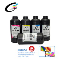 Encre UV Fcolor à forte adhérence, séchage rapide, encre UV LED CMYK, vernis blanc, encre neutre dure pour imprimante à plat UV Epson