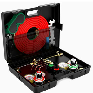 Kit de chalumeau oxyacétylène CFWELD, ensemble américain avec régulateur, manomètre et tuyau, pour soudage et découpe - Product Image 1