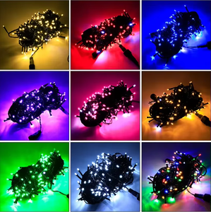 10m Vòng hoa 100 Led dây màu đen không thấm nước Cổ tích Ánh sáng đèn <span class=keywords><strong>flash</strong></span> bóng đèn IP65 PVC giáng sinh vườn LED <span class=keywords><strong>String</strong></span> Lights cho kỳ nghỉ - Product Image 5