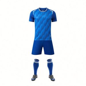 26/27 Camiseta de Fútbol Azul de Alta Calidad 100% Poliéster, Uniforme de Club Personalizado, Tallas Grandes, Venta Caliente - Product Image 5