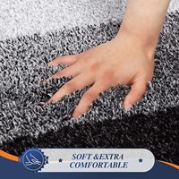Tapis de bain noir antidérapant pour salle de bain, tapis absorbant l'eau, en microfibre douce et moelleuse, lavable en machine, tapis de douche épais et moelleux