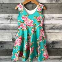 ODM CKids Gaun Bayi Tanpa Lengan Bermotif Bunga Cantik dan Menawan Desain Petti untuk Anak Perempuan, Gaun Musim Panas yang Menawan