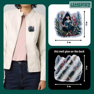 แผ่นปักลายดอกไม้สำหรับสาวๆ ขนาด 3 นิ้ว รีดติดเสื้อผ้า หมวก กระเป๋าเป้ กางเกงยีนส์ DIY - Product Image 5