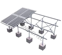 Système de fixation de panneaux solaires en acier HDG certifié CE, installation facile, pour toit plat, base en bloc de béton, durée de vie 25 ans