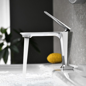 Rubinetto per Lavabo, Miscelatore Monocomando Acqua Calda e Fredda, Rubinetto con Maniglia Allungata per Lavandino - Product Image 4