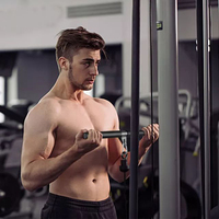 Barre de traction pour biceps d'entraînement musculaire droit avec poignées confortables
