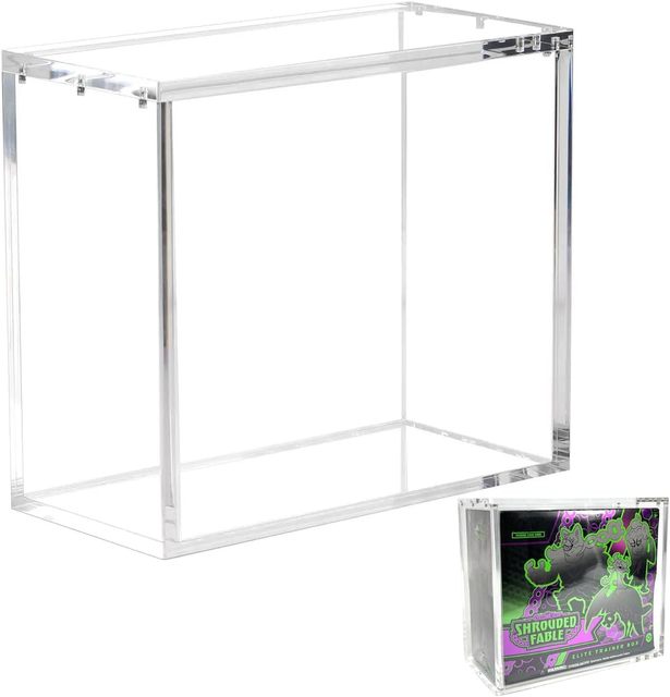 99% UV Protection Acrylic Elite Trainer Box Display Case With Strong Magnetic Lid for Pokemon TCG Sealed Collection