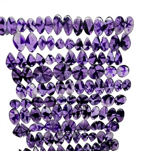 Cabochons d'améthyste étoile naturelle de haute qualité pierres précieuses en vrac pour la fabrication de pendentifs de bijoux en pierre haut de gamme - Product Image 1