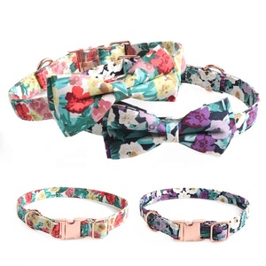 <span class=keywords><strong>Collar</strong></span> de Tela Floral para Perro, Cómodo, Suave, con Corbatín Desmontable, Ajustable, <span class=keywords><strong>Collar</strong></span> para Mascotas, Gatos y Perros, <span class=keywords><strong>Collar</strong></span> Estampado a la Moda - Product Image 1