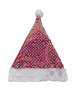 クリスマス帽子HX-048普通の5つ星電子キャップサンタ帽子スパンコールクリスマス帽子