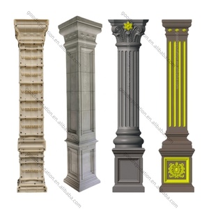 Moules et Piliers Colonnes Romaines en Ciment Béton à Rayures Verticales Classiques, Ronds et de Diverses Tailles - Product Image 4