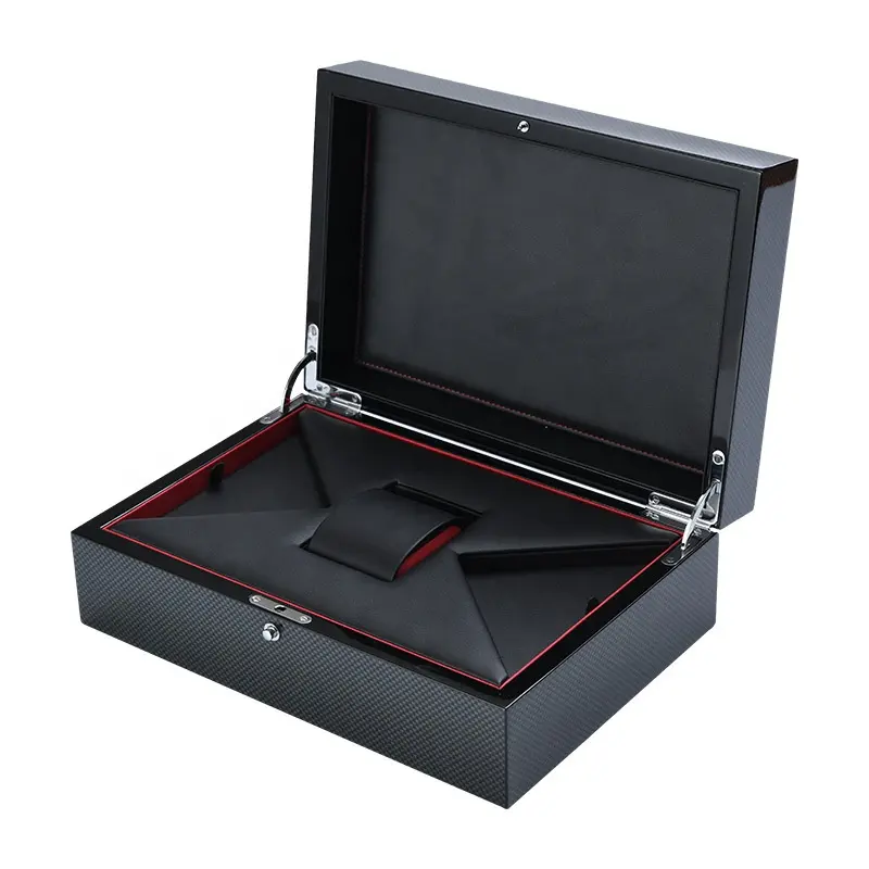 Black Balsa Crate Clasps Custom Made Hinged In Bulk Luxury Watch Wooden Craft Box