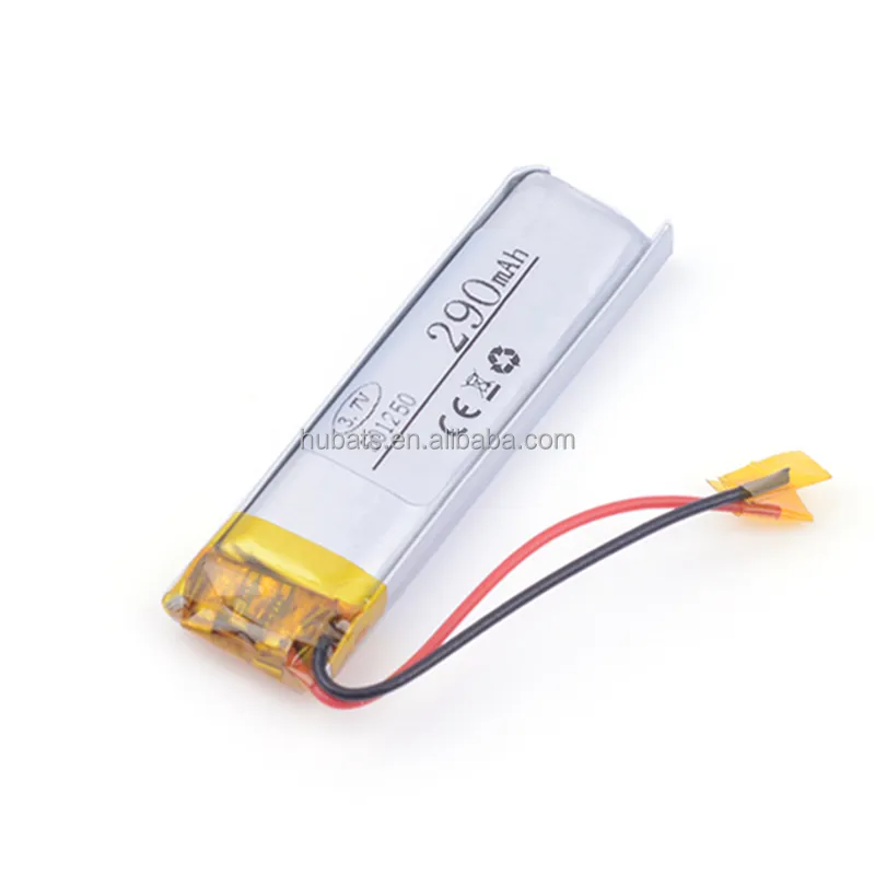 501250 290mAh 3.7v lithium Polymer rechargeable cell 051250 battery with PCB For Headset 3D glasses Smart watch Sports bracelet