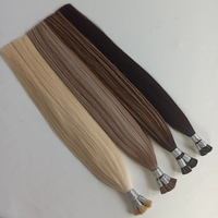 Extensions de cheveux naturels indiens Remy à pointe spirale, extensions à kératine pré-collées en U, pointes plates, double épaisseur, qualité salon, cheveux vierges