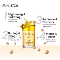 Sérum Crème Contour des Yeux Actif à l'Or et aux Perles, Soin Premium à l'Or, Améliore la Peau Rugueuse et Terne des Yeux, Raffermissant et Anti-Rides