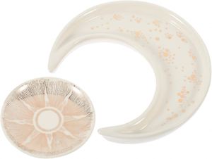 Custom Logo Sun and Ring Moon Tray Ceramic Jewelry Decorative Trinket Dish <b>Gift</b> - Product Image 4