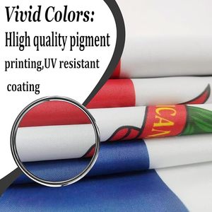 Banderas internacionales 3x5 pies Poliéster Bandera De República Dominicana Banderas nacionales Poliéster con ojales de latón 3X5 pies - Product Image 6