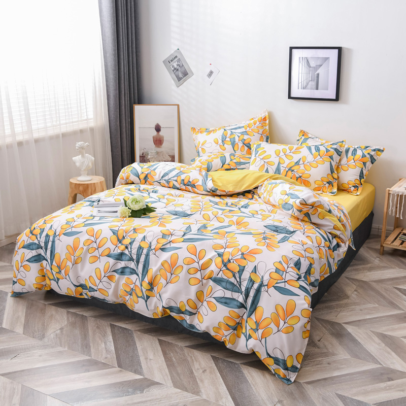 Оптовая Продажа полиэстер с принтом King size пододеяльник наборы постельных принадлежностей пододеяльник наборы королева