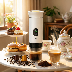 เครื่องชงกาแฟไฟฟ้า 3-in-1 สำหรับใช้งานกลางแจ้ง พร้อมหน้าจอ LED ร้อนเร็ว พกพาสะดวก เหมาะสำหรับการเดินทาง รถยนต์ แคมป์ปิ้ง รับทำโลโก้ตามสั่ง - Product Image 3