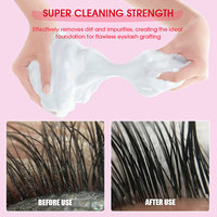 Kits d'extension de cils avec crème nettoyante fouettée Produit premium pour le soin des cils