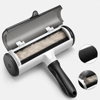 Rouleau dépoussiérant pour poils d'animaux avec logo personnalisé, auto-nettoyant, brosse à poils de chien et de chat réutilisable, rouleau anti-peluches pour vêtements et canapés, vente en gros