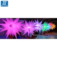 Décoration gonflable en forme d'étoile avec lumières LED, décoration publicitaire gonflable pour festival commercial