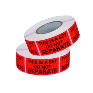 This is a Set Do Not Separate Fluorescent Red Packing Labels