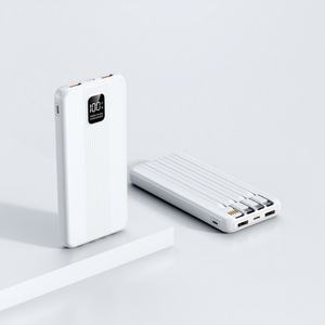 Batterie externe personnalisée avec logo, PD 22,5 W, 20 000 mAh, écran LED numérique, double USB Type-C, câbles intégrés pour les voyages et les activités de plein air - Product Image 6