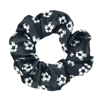 Accessoires pour cheveux imprimés football, chouchous en satin, élastiques à cheveux à impression numérique pour la décoration des fans de football
