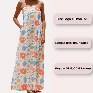 Abito Lungo Floreale Elegante da Donna 2026 - Abbigliamento Estivo Usato per Signore e Adulte - Product Image 2