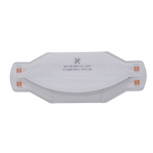 XPRO OEM <span class=keywords><strong>Respirator</strong></span> anti-debu kustom FFP2 masker PPE terpasang di kepala sekali pakai EN149 bersertifikat 3-Layer desain mode datar Eropa - Product Image 3