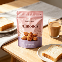 Op maat gedrukte staande zipzakken van MOPP/PET/PE aluminiumfolie voor noten, snacks, gedroogd fruit, vochtbestendige voedselverpakkingen van voedingskwaliteit