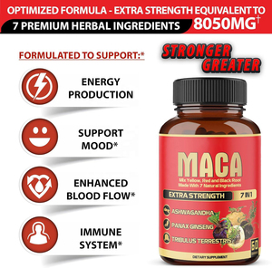 Gomitas de Raíz de Maca OEM, Extracto de Suplementos Herbales, 7 Ingredientes Naturales, Mejora el Flujo Sanguíneo, Energía y Resistencia, Apoyo para Adultos - Product Image 3