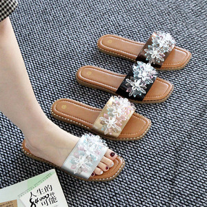 High-quality Summer Casual <b>Slip</b>-<b>on</b> Durable and Lightweight Wholesale Women's Flat Sandals and <b>slippers</b> - Product Image 1