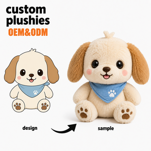 Peluche personnalisée en velours cristal, rembourrage en coton PP, adorable poupée animale, jouet en peluche doux, OEM ODM - Product Image 5