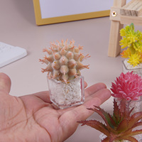 Miniature de plante succulente artificielle en pot, modèle de micro-scène, décoration de bureau, petit ornement, accessoire de photographie