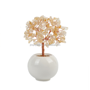 Bouteilles en céramique faites à la main <span class=keywords><strong>Feng</strong></span> Shui, arbre en cristal naturel, pierre de Quartz, cristal chanceux, artisanat 7 Chakras, arbre de vie, gemmes - Product Image 5