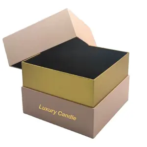 Tùy Chỉnh Hot Bán Độc Đáo Hình Chữ Nhật Sang Trọng Giấy Đóng Gói Nến Jar Hộp Cứng Các Tông Nến Hộp Cho Quà Tặng Nến Bao Bì - Product Image 1