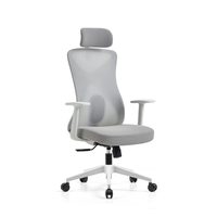 Chaise de bureau en maille JOHOOFURNITURE, respirante, blanche, vente en gros, Silla De Oficina pour manager, confortable, ergonomique, durable