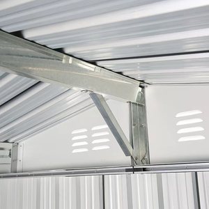Cobertizo de Almacenamiento de Aluminio de <span class=keywords><strong>6</strong></span> x 8 Pies, Estilo Industrial, Color Gris Carbón, Envío Gratuito, Exportación de China - Product Image 5