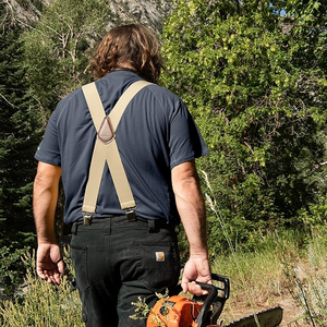 Heavy Duty X-Back Work Tirantes para hombres con parche de cuero y clips fuertes - Product Image 6